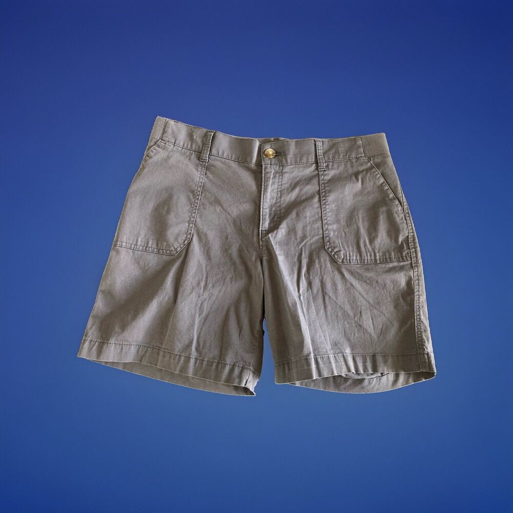Lee Bermuda Midrise Shorts Women Size 12 Gray Good Condition Stretch Casual